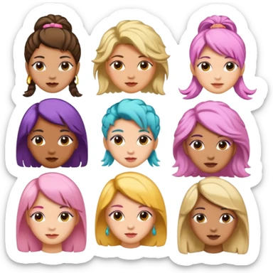 Stickers de chicas femeninas sticker