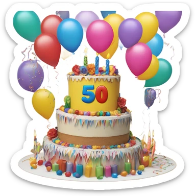 Happy 50th Birthday sticker