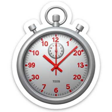 timer stop clock analog 3d sticker