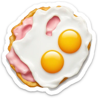 fried egg with pink yolk sticker