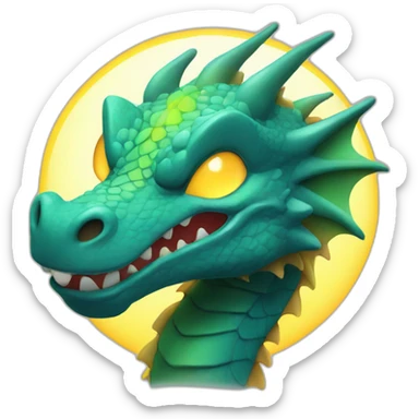 A dragon with sun light sticker