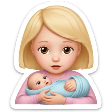 little newborn baby girl sticker