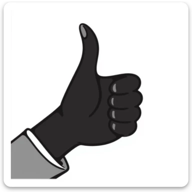 A hand giving thumbs up with dark skin and light skin highlights sticker