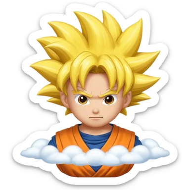 Emoji de la nube voladora de Goku, solo quiero la nube, amarilla sticker