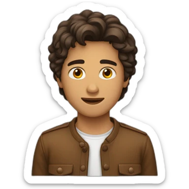 jeune homme brun sticker