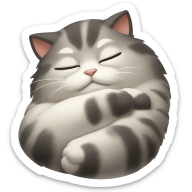 sleepy cat  sticker