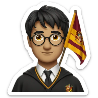 Harry Potter holds a  Sri lankan flag sticker