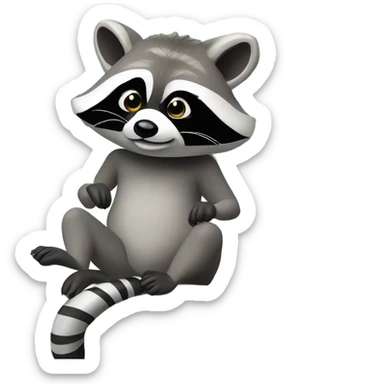 Florida Palm tree raccoon sticker