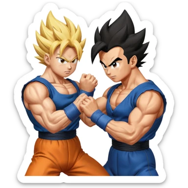 Goku punch Vegeta  sticker