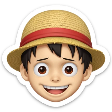 Make luffy emoji sticker