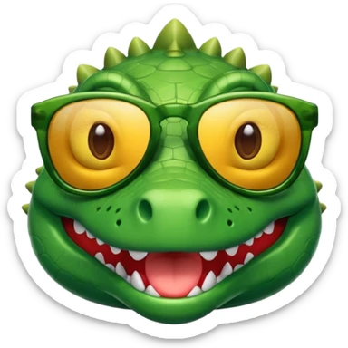 Cocodrilo con gafas de sol sticker