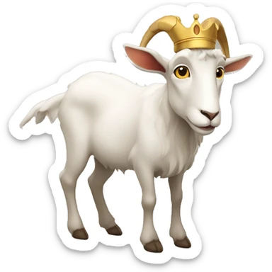 A king goat sticker