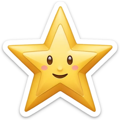 generate an emoji with a white tick in between a star having 11 points  sticker