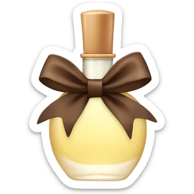 vanilla perfume with a brown bow sticker