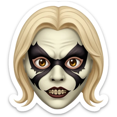 horror masked woman sticker