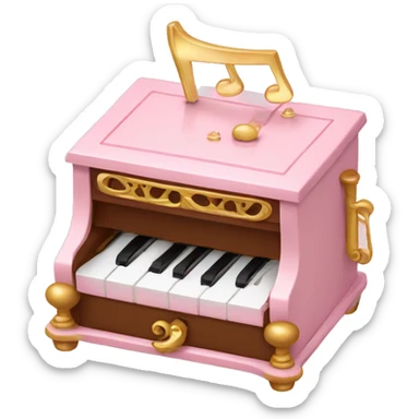 Light pink music box sticker
