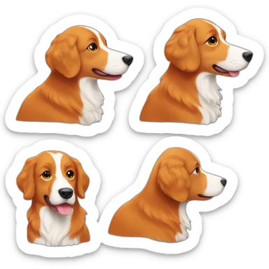 amos the red duck tolling retriever sticker