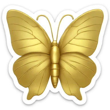 un golden con alas de mariposa sticker