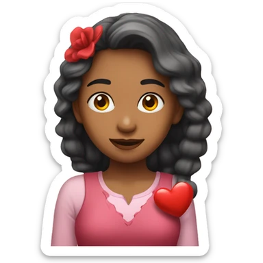 Conejita con corazón  sticker