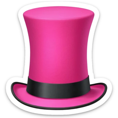  Neon pink top hat sticker