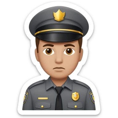 mall security gray uniform sticker