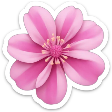 pink flower sticker