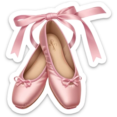 ballerina pointe shoes no bows sticker
