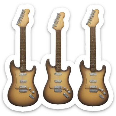 Glasses with electrical guitars  sticker