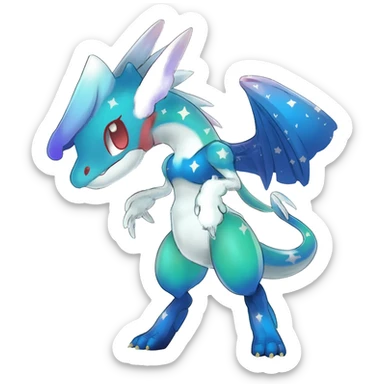 Shiny Starry Wishy Washy Trico-Nargacuga-Silvally-Absol-Digimon-fusion sticker