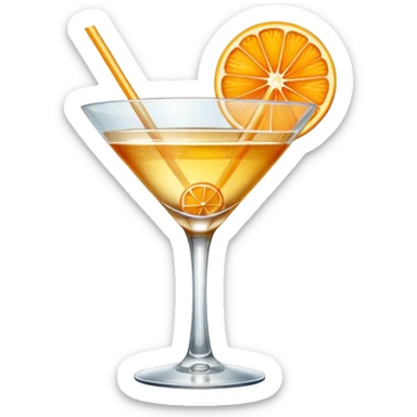 golden cocktail sticker