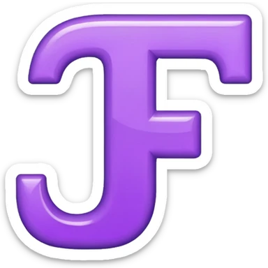 purple letter T sticker