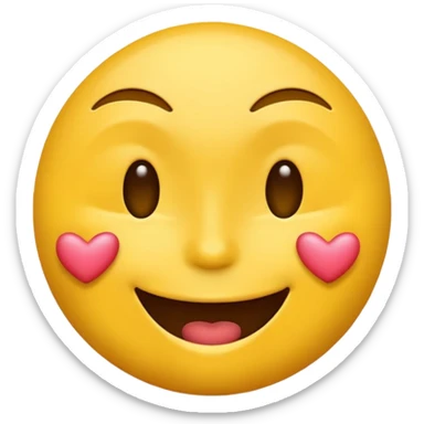 Emoji with kiss marks on their face  sticker