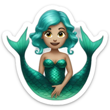 siren evil mermaid sticker