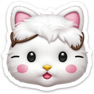 Hello kitty mandando un beso sticker