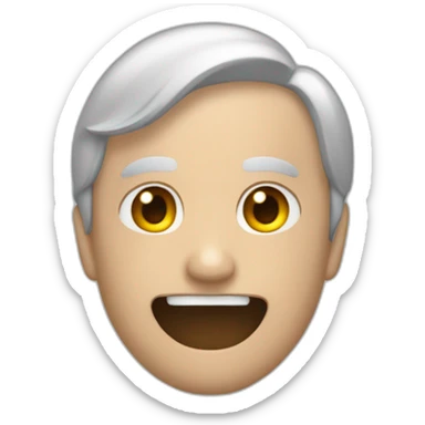 Une personne chauve sur une autre personne chauve avec un œuf sticker