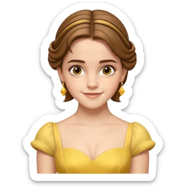 emma watson as belle Cinematic Realistic sticker