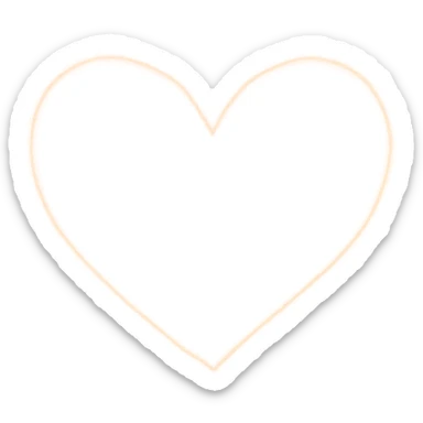 heart with a soft rainbow mist sticker