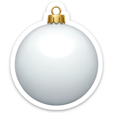 white christmas ornament  sticker