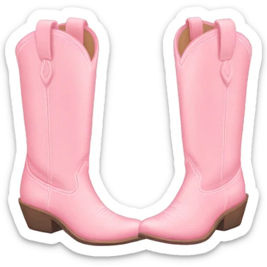 pastel pink cowgirl boots sticker