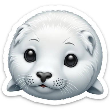white artic seal  sticker