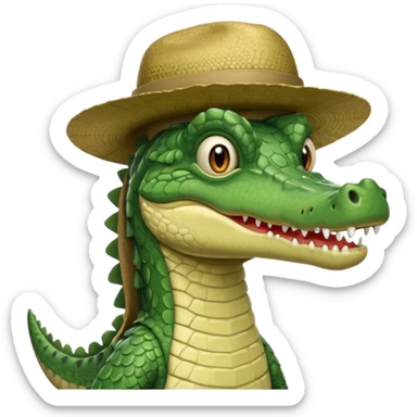 explorer crocodile sticker