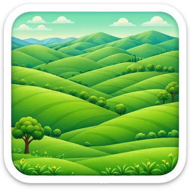 paisaje verde  sticker