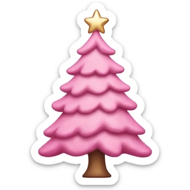 ￼Pink Christmas tree sticker