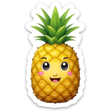 Cute pineapple sticker