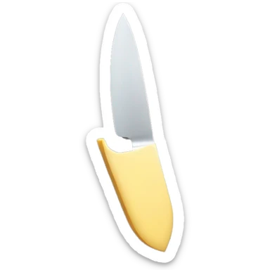 Margarine on the tip of a serrated knife sticker