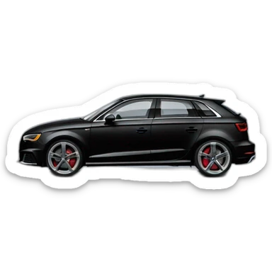 black audi s3 sticker