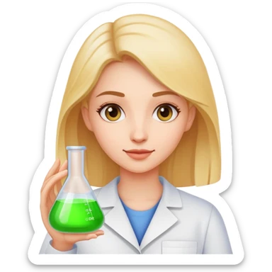 Women with experiment formula sticker