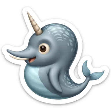narwhal and monkey combined sticker