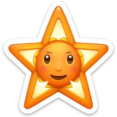 i want orange star  sticker
