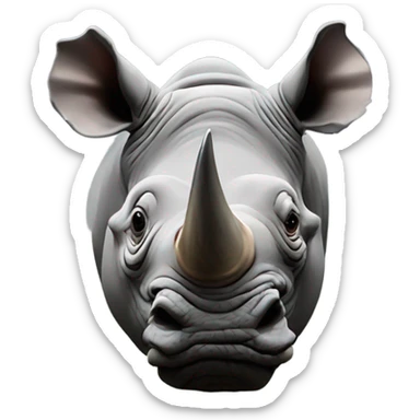 rhino with shades sticker